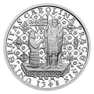 Stříbrná medaile Novoražba karlovského pětidukátu proof (ČM 2025)