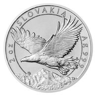 Stříbrná dvouuncová investiční mince Orel standard (ČM 2023)