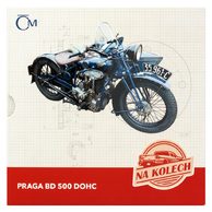 Stříbrná mince Na kolech - Motocykl Praga BD 500 proof (ČM 2025) 