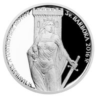 Sv. Barbora – stříbrná pamětní medaile pro místní patrioty (2016)