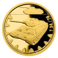 Zlatá mince Obrněná technika - T-34/76 proof (ČM 2022) 