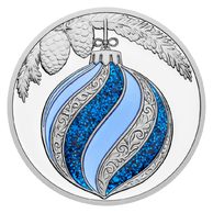 Stříbrná medaile Vánoční ozdoby - modrá proof (ČM 2026)  