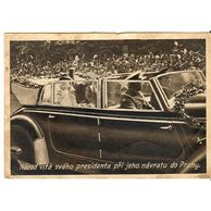 D 54680 - E. Beneš - národ vítá prezidenta při jeho návratu do Prahy