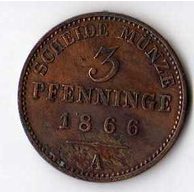 č.26 Prusko/ 3 Pfen. 1866 A