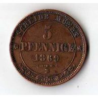 č.84 Sachsen/ 5 Pfen. 1869 B