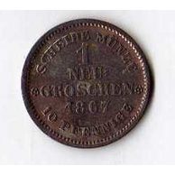 č.87 Sachsen/ 1 Neu Groschen 1867 B