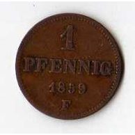 č.89 Sachsen/ 1Pfen. 1859 F