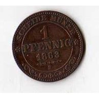 č.95 Sachsen/ 1 Pfen. 1863 B