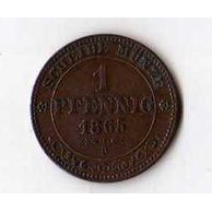 č.96 Sachsen/ 1 Pfen. 1865 B