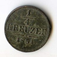 1/4 Kreuzer 1851 A (wč.1)
