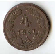 4 Kreuzer 1861 A (wč.138)