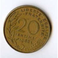 20 Centimes r.1963 (wč.681)