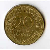 20 Centimes r.1981 (wč.716)