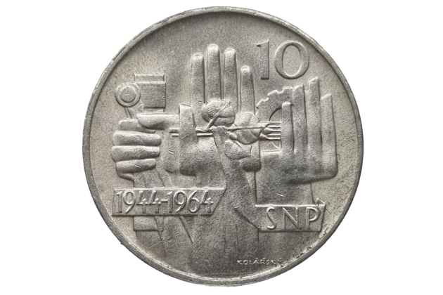 10 Kčs 20. výročí Slovenského národního povstání (1964)  (Wč.119)