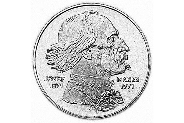 100 Kčs 100. výročí úmrtí Josefa Mánesa (1971)  (Wč.134)