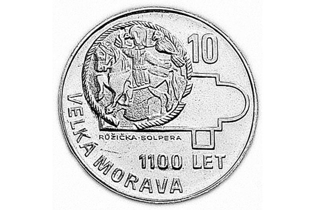 10 Kčs 1000. výročí Velké Moravy 866-1966 (1966) (Wč.122)