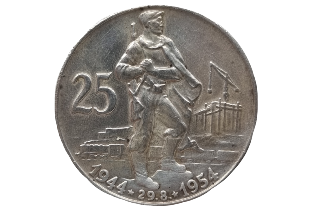 25 Kčs 10.výročí Slovenského národního povstání (1954) (Wč.112)