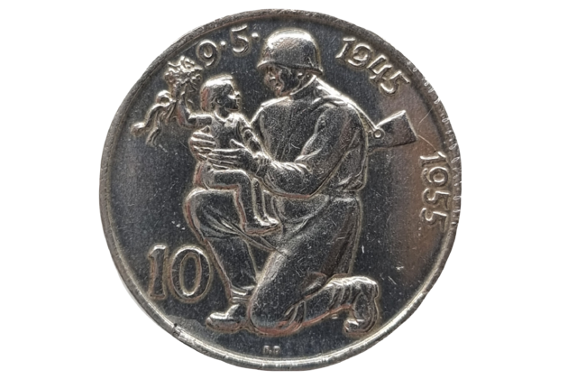 10 Kčs 10.výročí osvobození Československa (1955) (Wč.113)