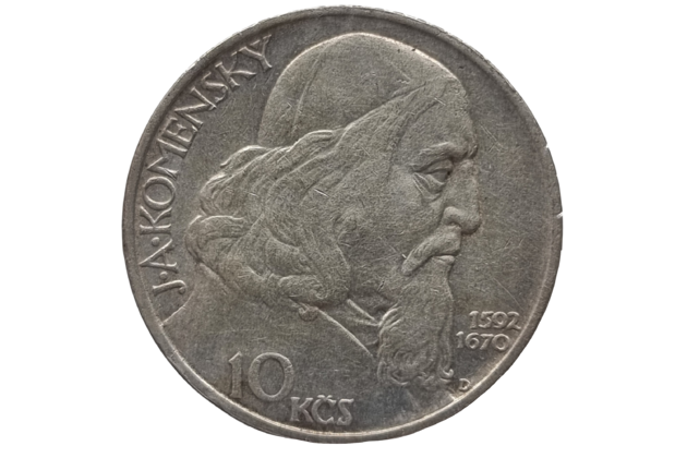 10 Kčs Oslavy Jana Amose Komenského (1957) (Wč.117)