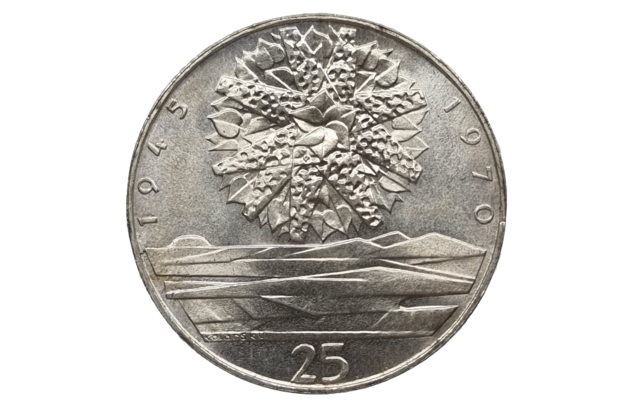 25 Kčs 50. výročí osvobození Československa (1970)  (Wč.130)