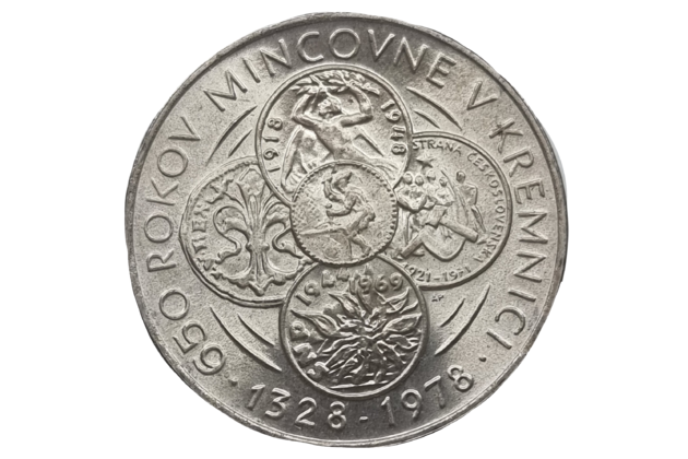 50 Kčs 650. výročí mincovny v Kremnici (1978)  (Wč.148)