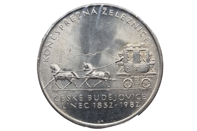 100 Kčs Koněspřežná železnice (1982) (Wč.159)