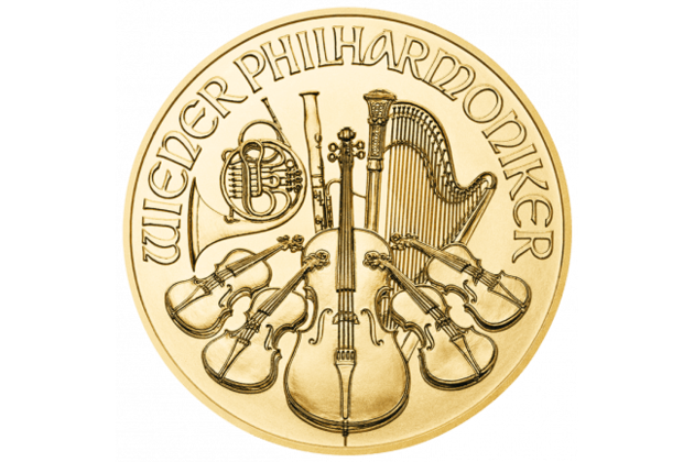 Zlatá 1/4 oz investiční mince Philharmoniker standard (Rakousko 2022)