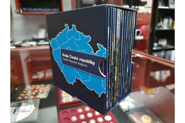 Sada 14ks oběžných mincí v boxu - Kraje České republiky provedení standard (ČNB 2009-2022)