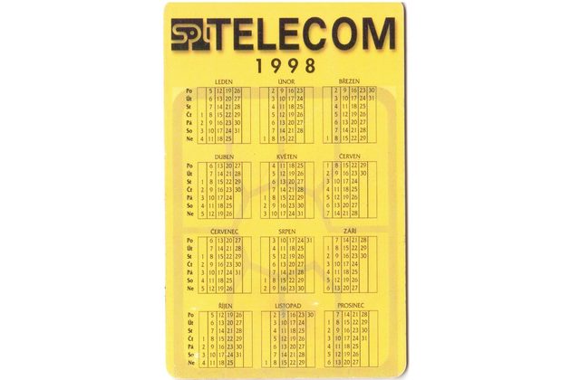 TK241 - Telefonní karta ČR Telecom - Kalendář 1998 (61/11.97/50 150Kč)