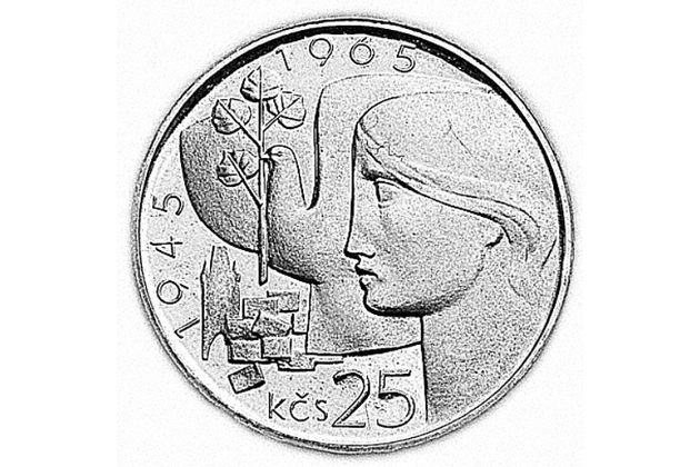 25 Kčs 20. výročí osvobození Československa (1965) (Wč.120)