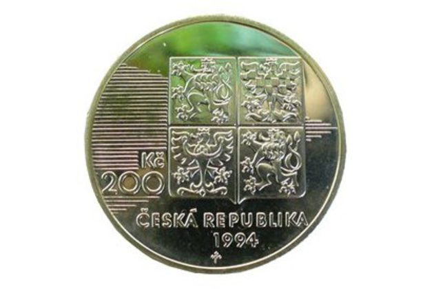 Stříbrná mince 200 Kč - 50. výročí vylodění spojenců v Normandii provedení proof (ČNB 1994)