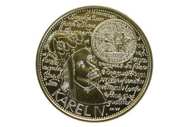 Stříbrná mince 200 Kč - 650. výročí založení Univerzity Karlovy provedení standard (ČNB 1998)