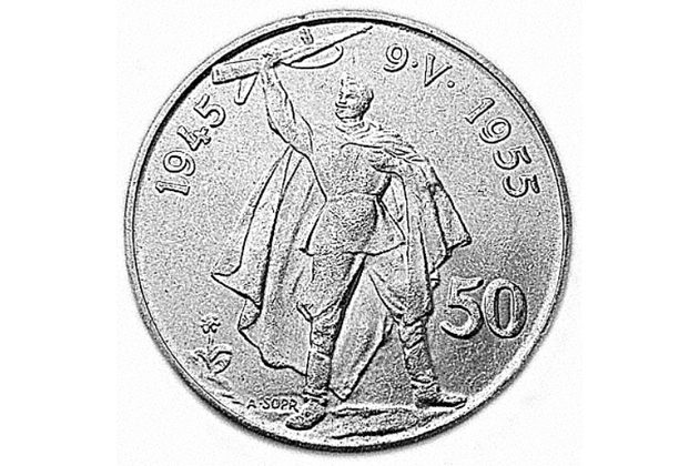 50 Kčs 10.výročí osvobození Československa (1955)  (Wč.115)