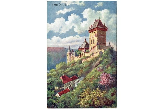 F 59057 - pohlednice Karlův Týn - Karlštejn