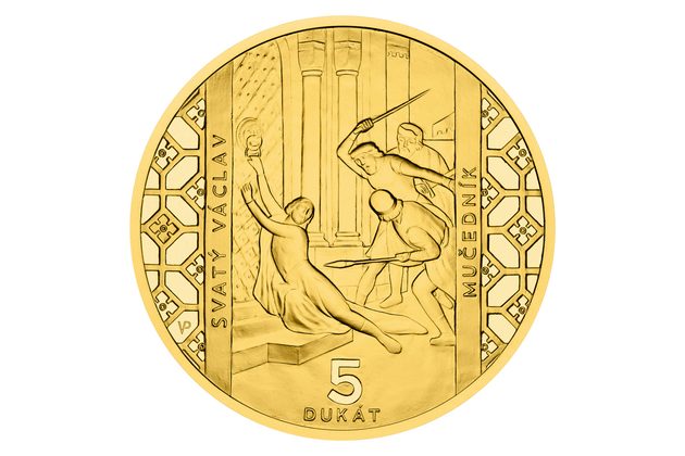 Zlatý 5-dukát sv. Václava se zlatým certifikátem  proof číslováno (ČM 2026)