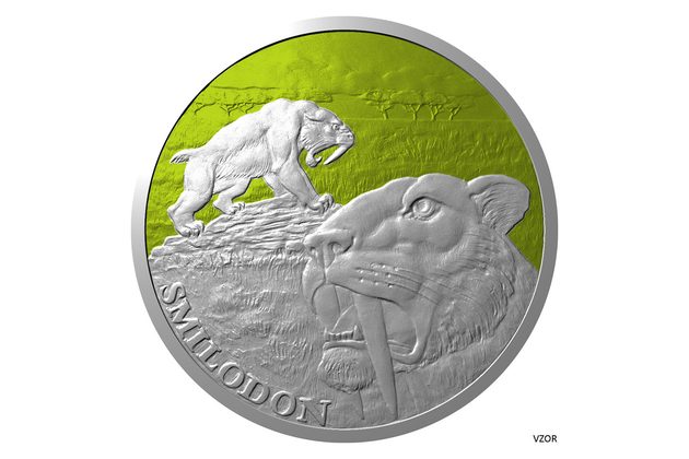 Stříbrná mince Doba ledová - Šavlozubý tygr standard (ČM 2026)