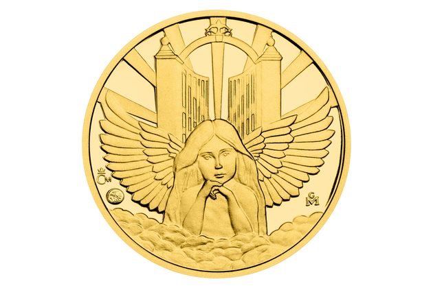 Zlatý dukát Andílek 2025 proofČM 2025)