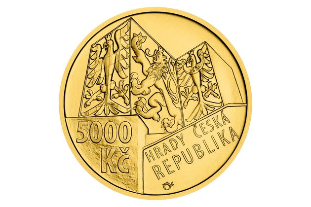Zlatá mince 5000 Kč Hrady ČNB - Hrad Buchlov provedení standard (ČNB 2020)