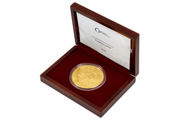 Zlatá desetiuncová investiční mince Český lev standard (ČM 2025) číslováno