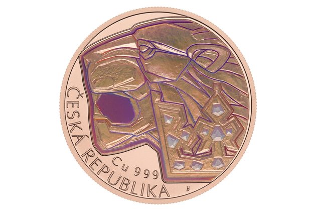 Měděná investiční mince Český lev 2026 s hologramem standard (ČM 2026)