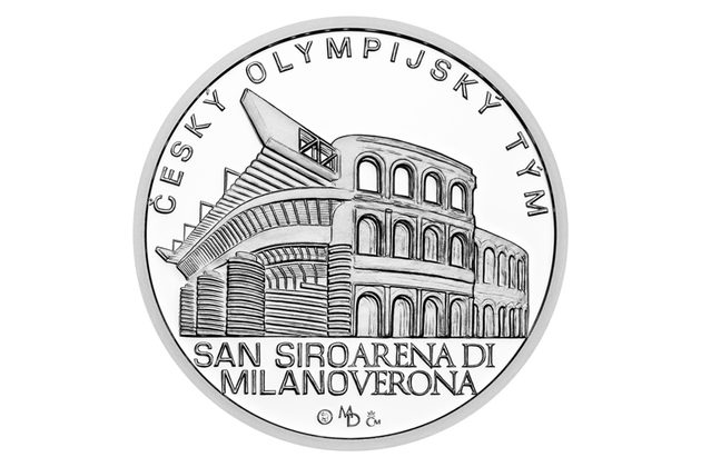 Stříbrná medaile Itálie 2026  proof (ČM 2026)