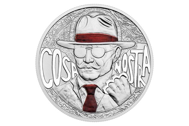 Stříbrná medaile Světové gangy - Cosa Nostra reverse proof (ČM 2025)