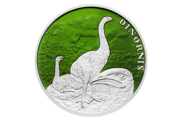 Stříbrná mince Doba ledová - Pták moa standard (ČM 2025) 