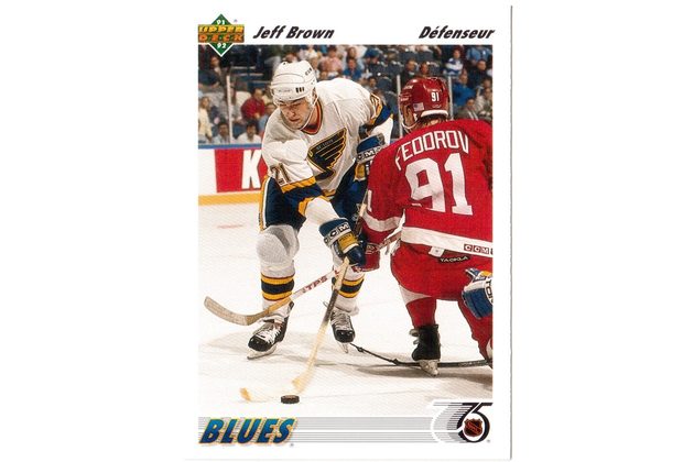 HK176 - Upper Deck karta - Jeff Brown č. 211 (1991-92)