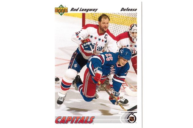 HK187 - Upper Deck karta - Rod Langway č. 314 (1991-92)
