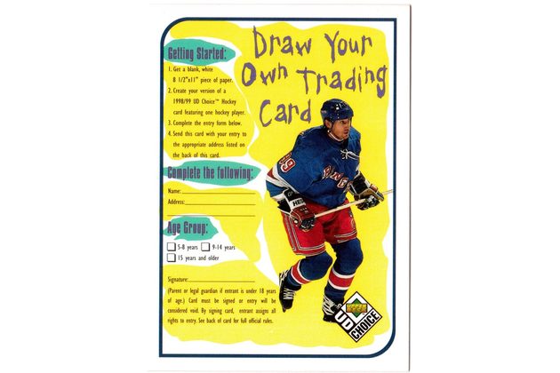 HK406 - Upper Deck karta - Draw Your Own Trading Card (1998-99)