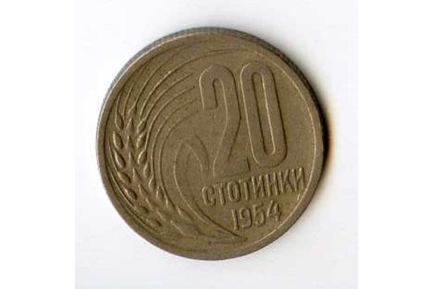 Mince Bulharsko  20 Stotinki 1954 (wč.290)       
