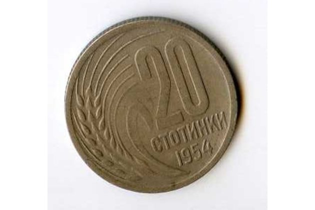 Mince Bulharsko  20 Stotinki 1954 (wč.291)    