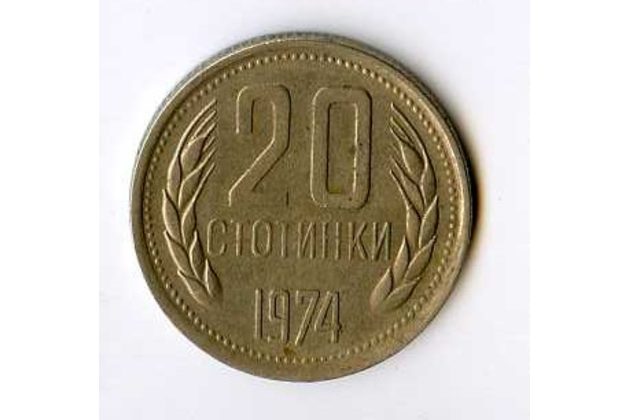 Mince Bulharsko  20 Stotinki 1974 (wč.346)   