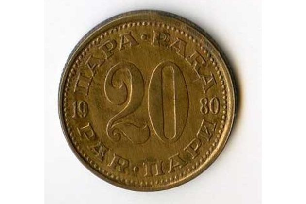 Mince Jugoslávie  20 Para 1980 (wč.244)   